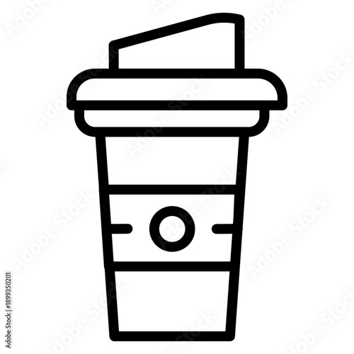 Coffee Sleeve Vector Line Icon Design