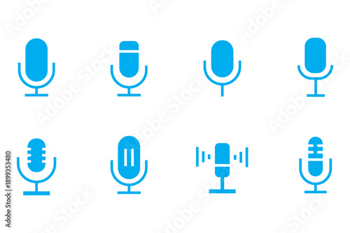 Modern condenser microphone icon with dynamic sound wave visualizer, representing audio production, digital podcasting, live streaming, voice commands, recording studio, broadcasting