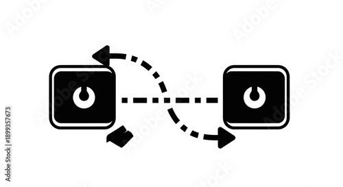 Two Black Square Devices with Power Buttons.