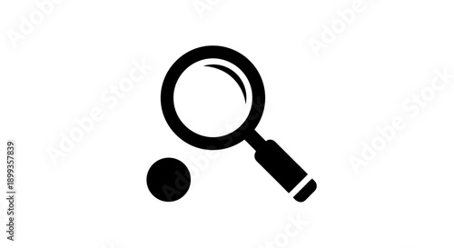Magnifying Glass Icon Closeup Detailed View.
