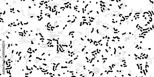 monochrome turing reaction colorful backgrounds. Abstract diffusion pattern with chaotic shapes. Vector illustration.