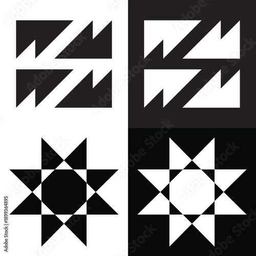 Barn quilt symbol icon illustration