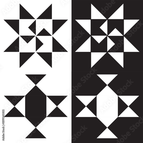 Barn quilt symbol icon illustration