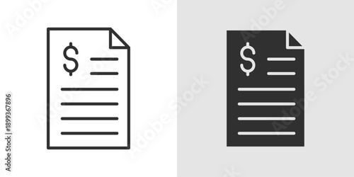 Invoice Icon representing billing, payments, and financial documentation.
