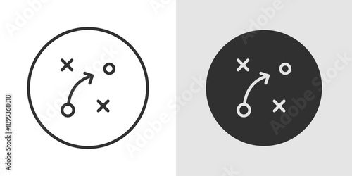 Strategy Icon representing planning, decision-making, and goal oriented thinking.