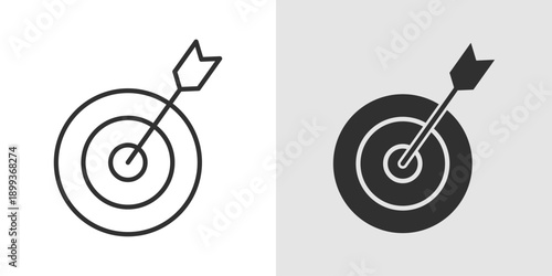 Business Target Icon representing goals, objectives, and strategic focus.