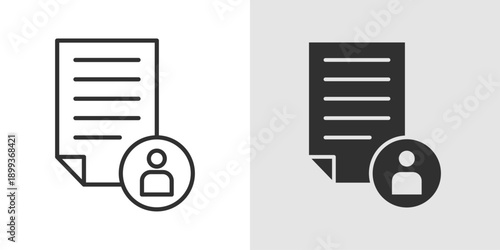 Employee Record Icon representing staff data, HR records, and personnel management.