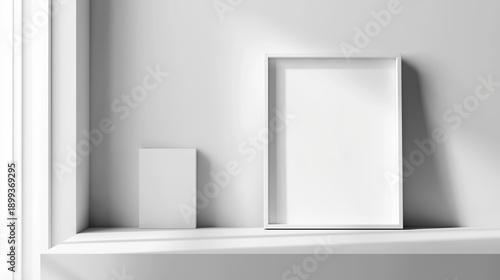 Wallpaper Mural Modern Minimalist Display with Empty Frames Torontodigital.ca