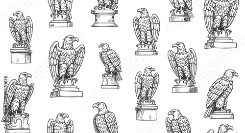 Artistic Illustration, Eagles, Graphic Design, Creative Studio, White Background
