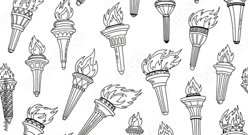 Artistic Event, Torch Designs, Digital Illustration, Creative Environment