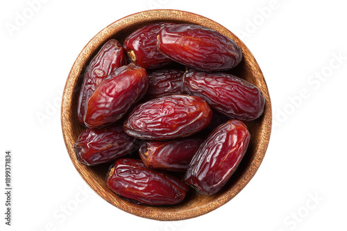 Dried dates in a wooden bowl (21)