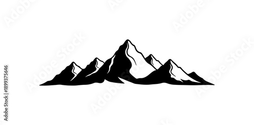 Minimalist Mountain Silhouette Vector Art