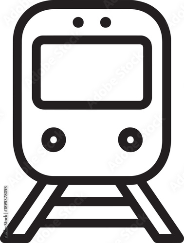 Modern Public Transportation Metro Train Underground Railway System Travel Icon Vector Set