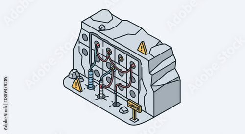 Industrial Control Panel with Valves and Gauges.