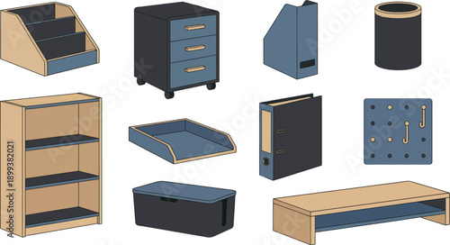 මෙන්න 10.jpg රූපය සඳහා අවශ්‍ය Adobe Stock SEO data:

Image 10: Modern Office & Desk Organization
Title: Modern Office Organization and Desk Storage Icons - Minimalist Workspace Management and Statione
