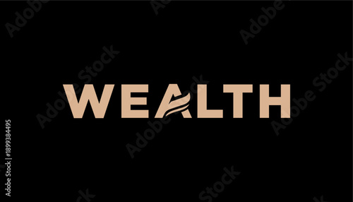 Wealth Investment logo design featuring the letter A pointing upwards, symbolizing growth and success isolated modern and professional logo concept