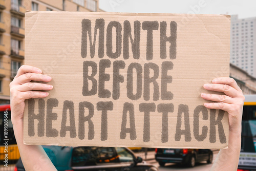 Wallpaper Mural "Month Before Heart Attack" Warning signs precede heart event. WARNING. SIGNS. PRECEDE. HEART. EVENT. Torontodigital.ca