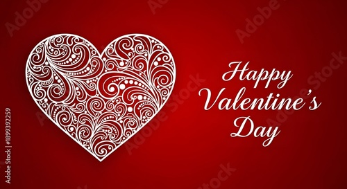 Wallpaper Mural Valentine's day greeting card with heart design Torontodigital.ca