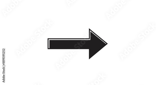 A simple black arrow pointing to the right on a white background