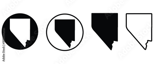 Nevada map sign symbol icon set Free Download Nevada map sign symbol icon set - GFXLoad