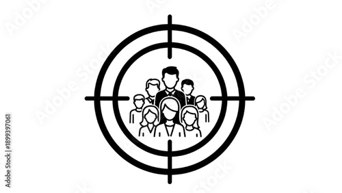 Targeting a group of people with a precise marketing strategy from a direct viewpoint