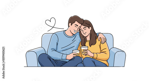 loving couple enjoying cozy evening together warm intimate atmosphere smiling contentment concept relationship counseling hospitality