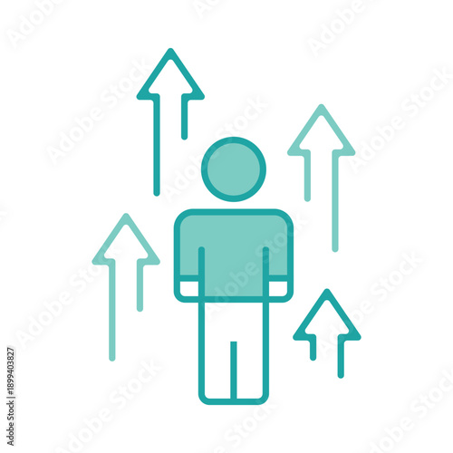 Career Growth and Talent Assessment Performance Management Icon