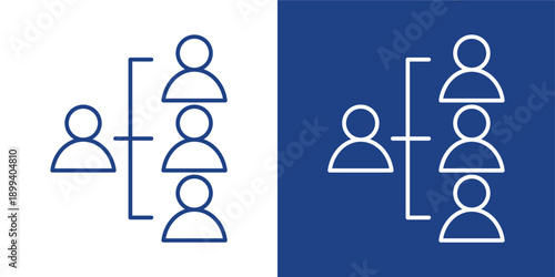 Facilitator Blue And White Icon Style Collection