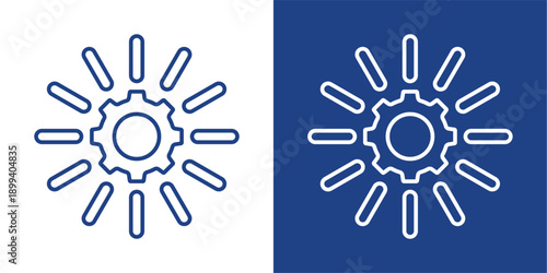 Update Blue And White Icon Style Collection