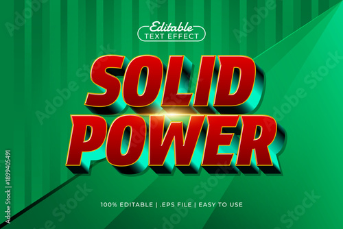 Solid Power Editable Text Effect - Strong Bold Typography for Impact and Energy Design