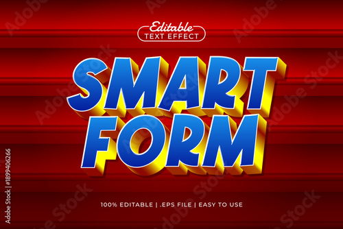 Smart Form Editable Text Effect - Clean Modern Typography for Business and Technology Design