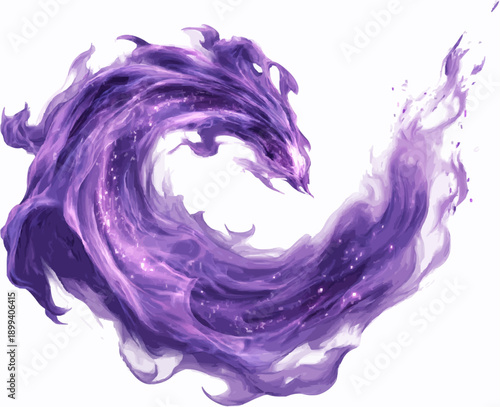 Arcane Vortex of Purple Flames