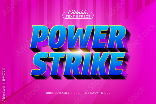 Power Strike Editable Text Effect - Strong Bold Typography for Impact and Energy Design