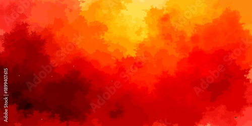 Vector Fiery abstract artwork featuring bold gradient of crimson and amber hues. The paint splatters create a dynamic, emotional composition. Intense colour variations 