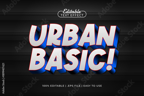 Urban Basic Editable Text Effect - Clean Modern Typography for Business and Technology Design