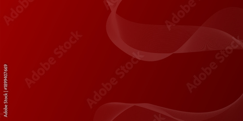Abstract Red Wave Background With Smooth Flowing Gradient Shapes