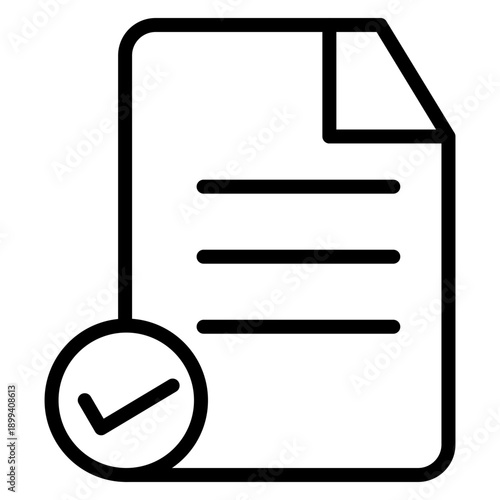 Approved Vector Line Icon Design