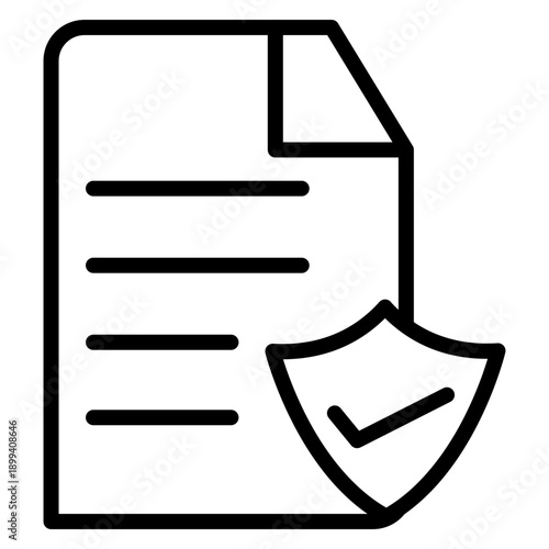 Compliance Vector Line Icon Design