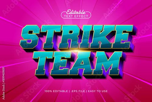 Strike Team Editable Text Effect - Dynamic Typography for Sport, Community, and Unity Design