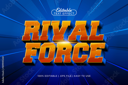 Rival Force Editable Text Effect - Dynamic Typography for Sport, Community, and Unity Design