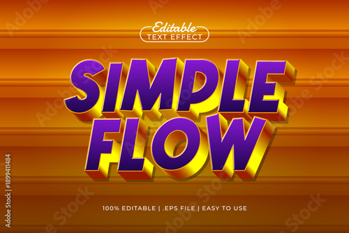 Simple Flow Editable Text Effect - Clean Modern Typography for Business and Technology Design