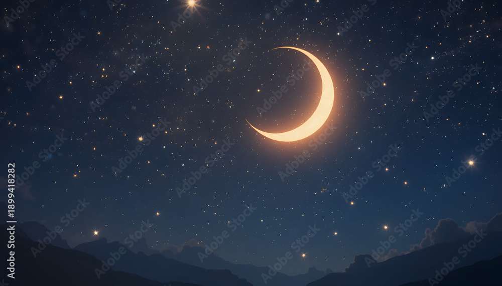 Naklejka premium starry night sky
