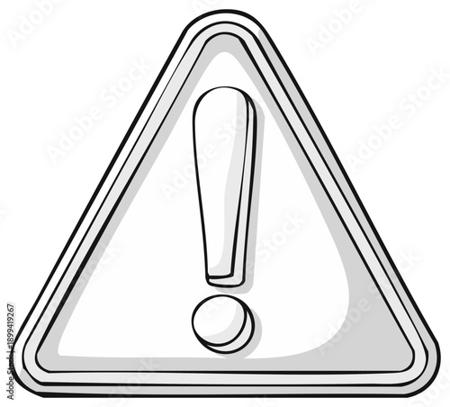 Exclamation Mark Inside Triangle Symbol Illustration Warning and Attention Sign