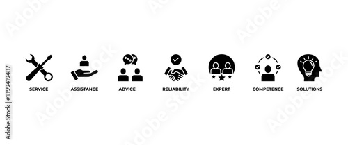 Support banner web icon vector illustration concept with icon



