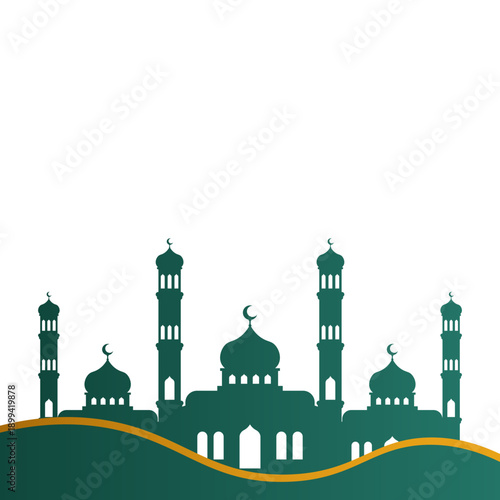 Modern Islamic Mosque Footer
