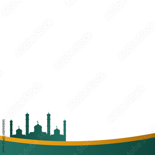 Modern Islamic Mosque Footer