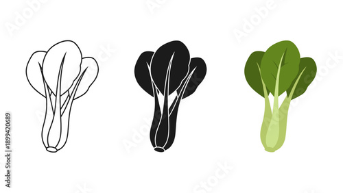 Variations of a broccoli illustration Vector
