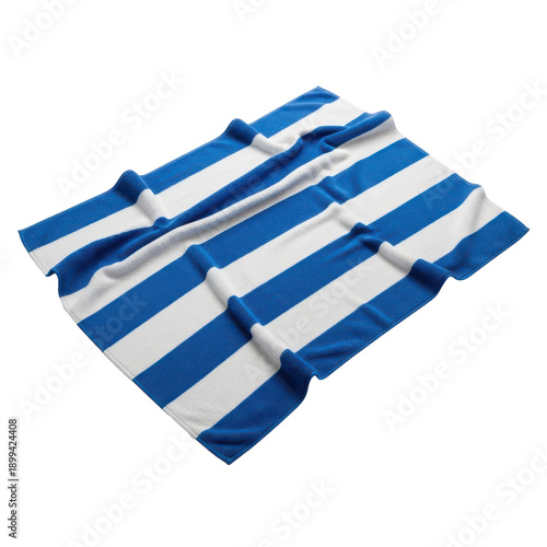 Wallpaper Mural Blue and White Striped Beach Towel Isolated Torontodigital.ca