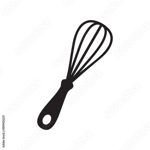 Black vector whisk icon
