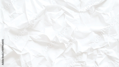 Blank white crumpled and creased paper poster texture background